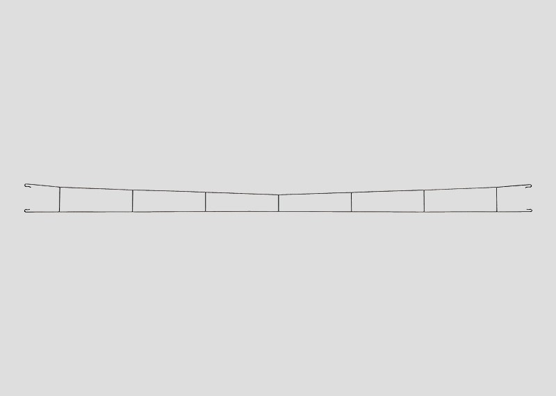 Fahrdraht, Länge 360,0 mm - 5 Stück