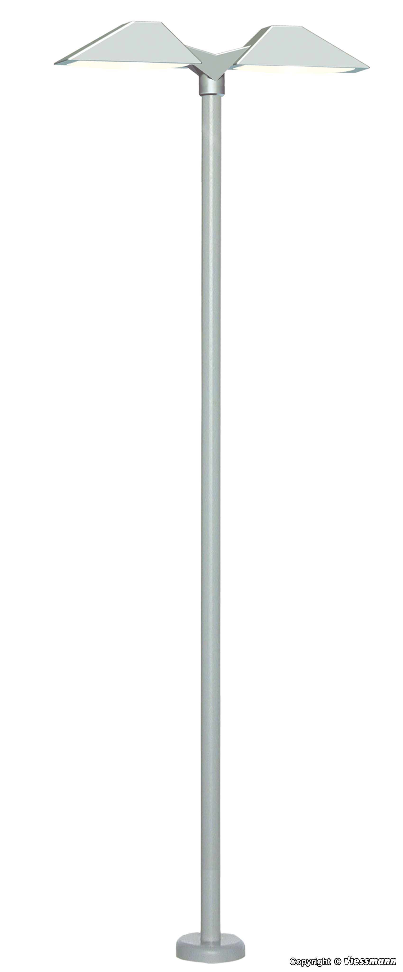 H0-Moderne Bahnsteigleuchte, 2 LEDs weiß