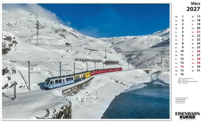 Alpenbahnen - Kalender 2027