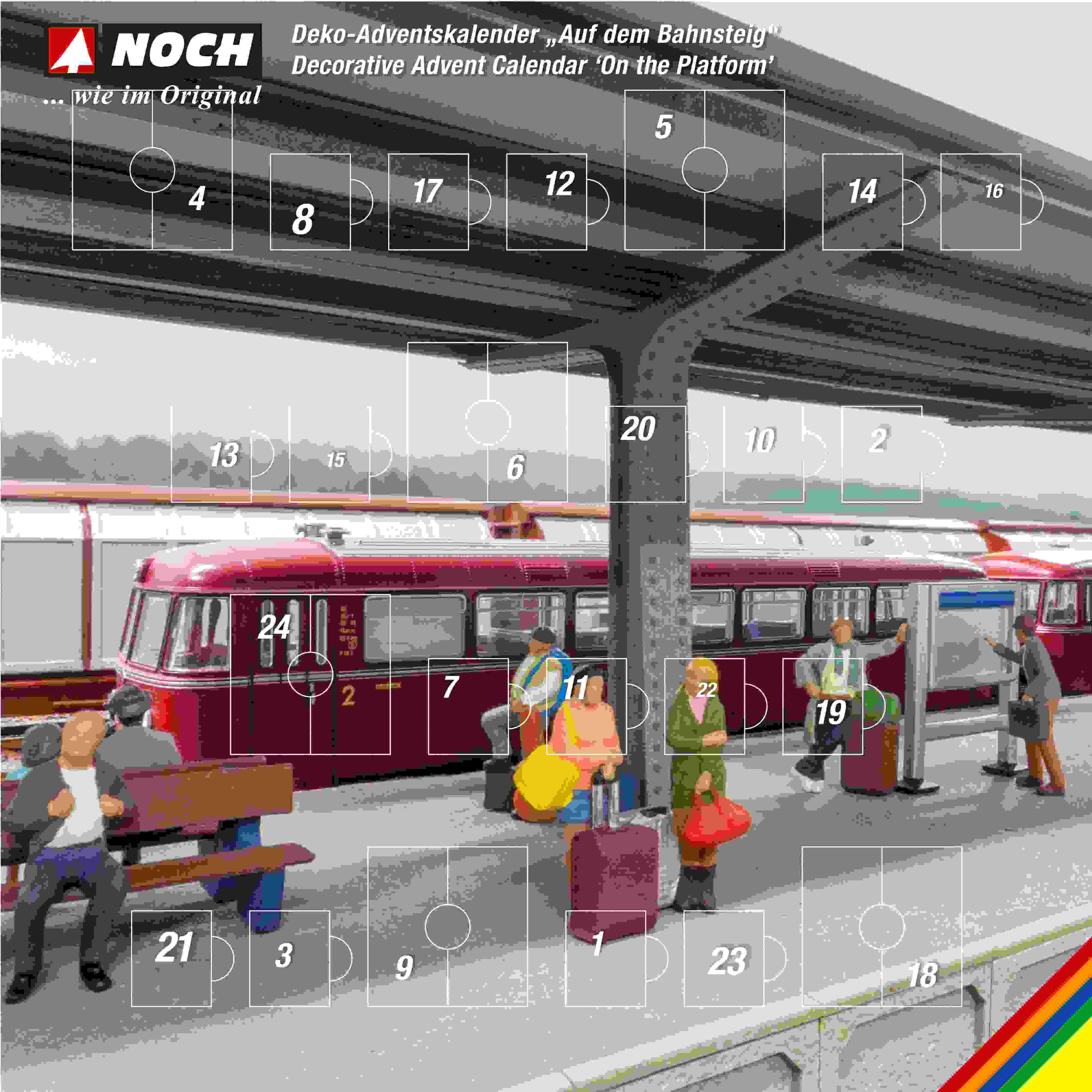 Deko-Adventskalender, Auf dem Bahnsteig