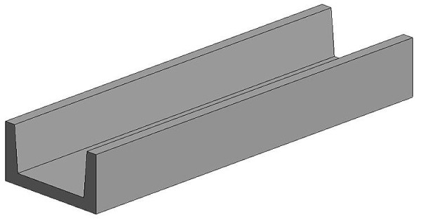 U-Profil, 350x4,0x1,4 mm - 5/32, 4 Stück