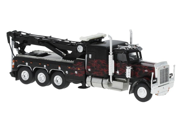 Peterbilt 359 Abschlepper schwarz Flames