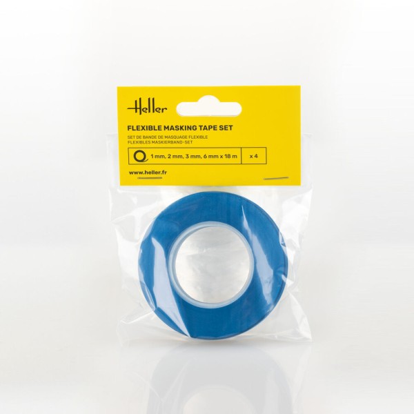 Flexible masking tape set, 1,2,3,6mmx18m