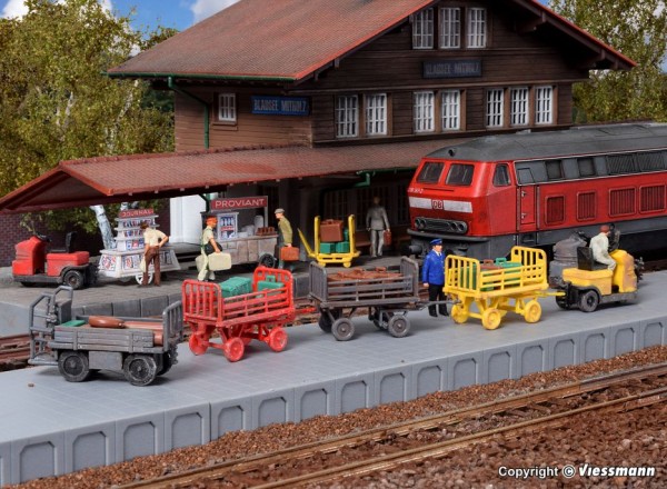 H0-Deko-Set Gepäckwagen