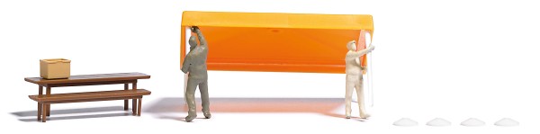 H0-Marktstand Aufbau