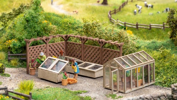 H0-Laser-Cut Deko-Set: Im Garten