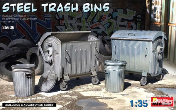 1:35-Steel Trash Bins