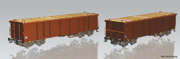 2er Set offene Güterwagen Eaos DB