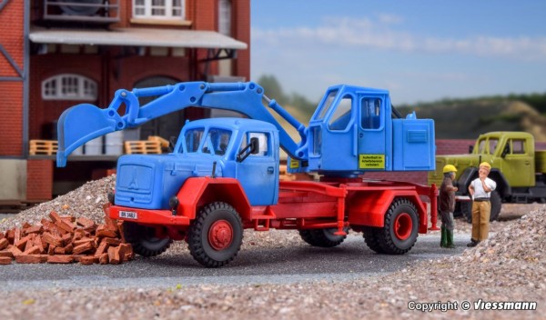 H0-MAGIRUS Eckhauber mit Baggeraufbau