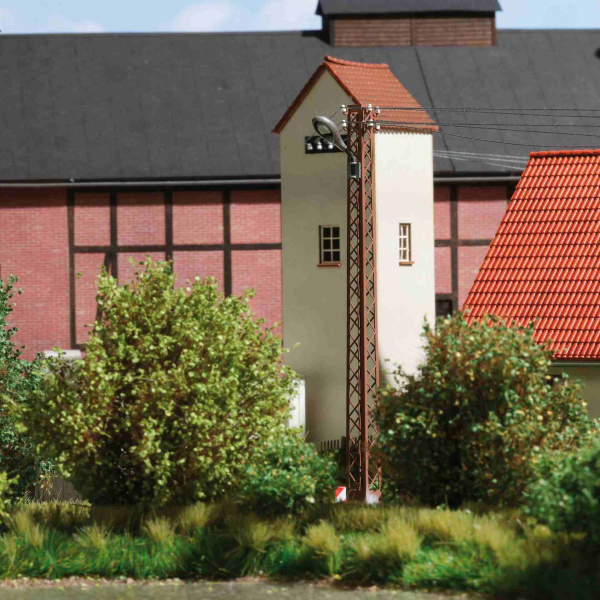 Rost Gittermastleuchte weiß eckig