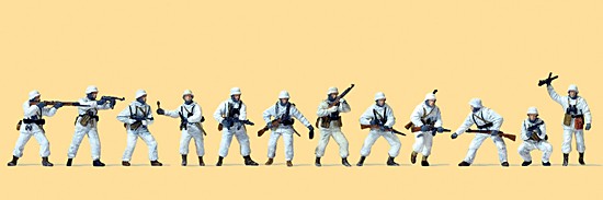 Infanterie, kämpfend. Winterun-Wehrmacht
