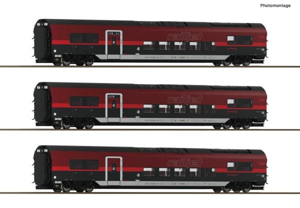 3er Set Railjet ÖBB DCC+Innenbeleuchtung