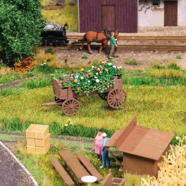 Bepflanzte Marktkarren