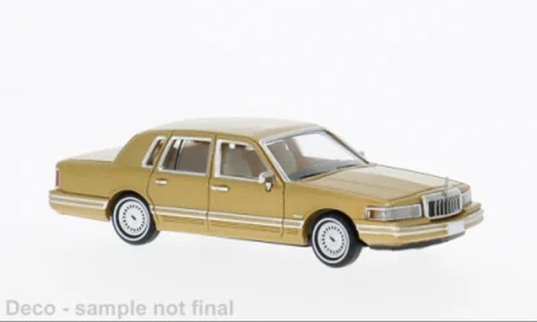 Lincoln Town Car, gold, 1991