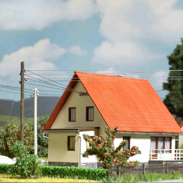 Freileitung 2 Holzmasten