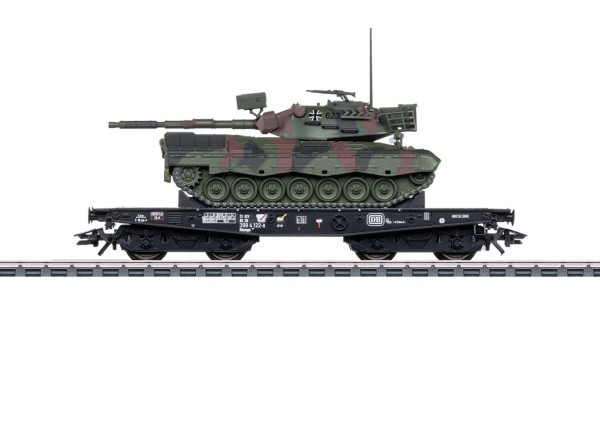 Schwerlast-Flachwagen Rlmmps, Leo 1A1
