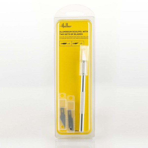 Aluminium scalpel with fine-pointed blad