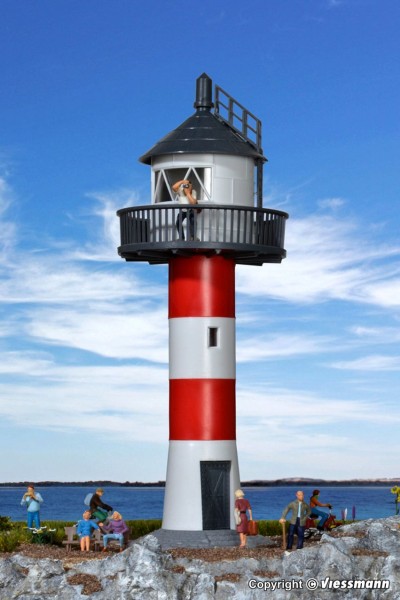 H0-Leuchtturm an der Elbe