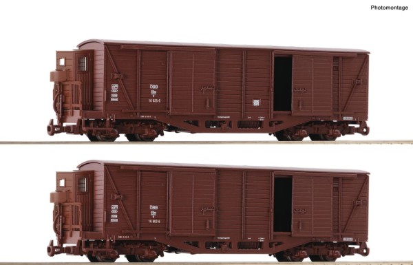2-tlg. Set: Gedeckte Güterwagen, ÖBB