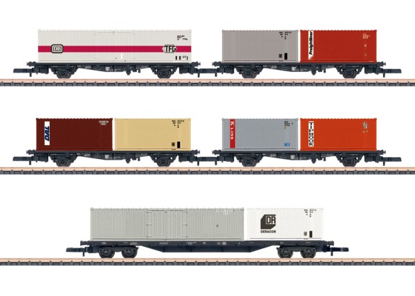 Containertragwagen-Set, DB, Ep.IV