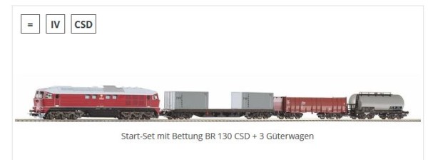 Start-Set: BR 130 CSD + 3 Güterwagen