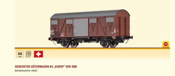 H0-Güterwagen K4, SBB, Ep.III, EUROP