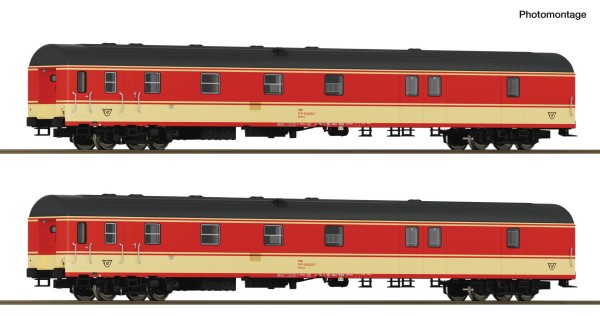 2er Set Bahnpostwagen ÖBB Jaffa DCC+Inn