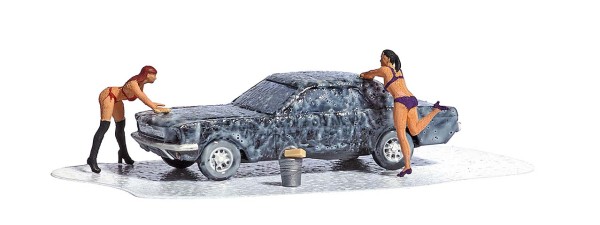 H0-Action-Set: Car-Wash Ford Mustang