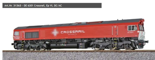 H0-Diesellok, C66 Crossrail, DC/AC