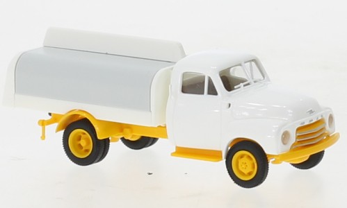 Opel Blitz Geränkeaufbau, weiss/gelb