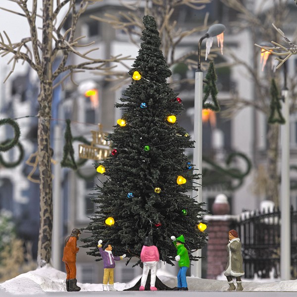 H0-Beleuchteter Weihnachtsbaum o.Schnee