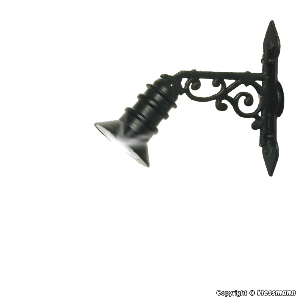 0-Wandlaterne, LED warmweiß