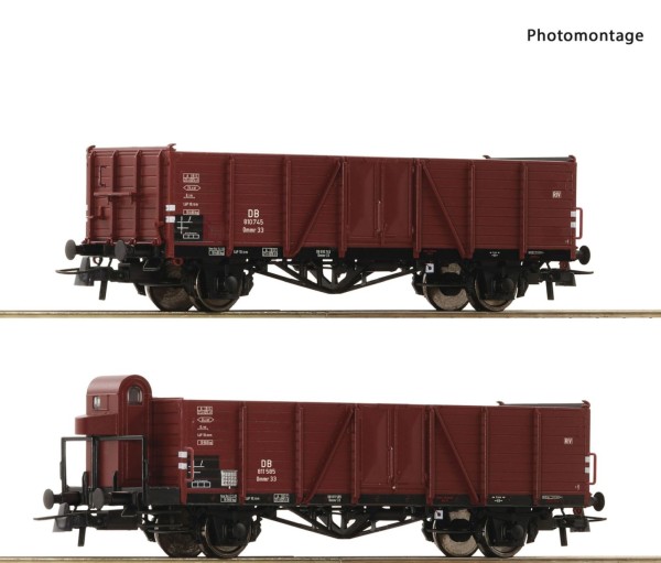 2-tlg. Set: Offene Güterwagen, DB, Ep.3