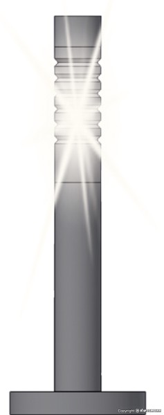 H0-3 Pollerleuchten modern, LED weiß