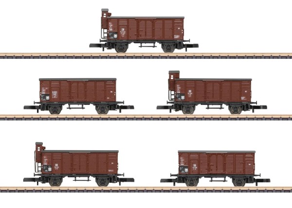 5-tlg. Güterwagen-Set G10, DB, Ep.III
