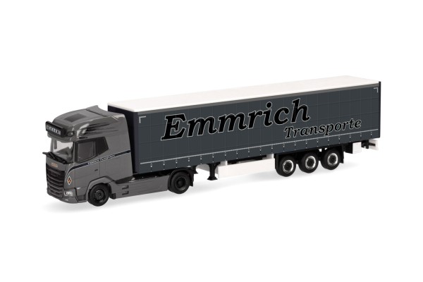 DAF XG+Gardinenplanen-Sattelzug, Emmrich