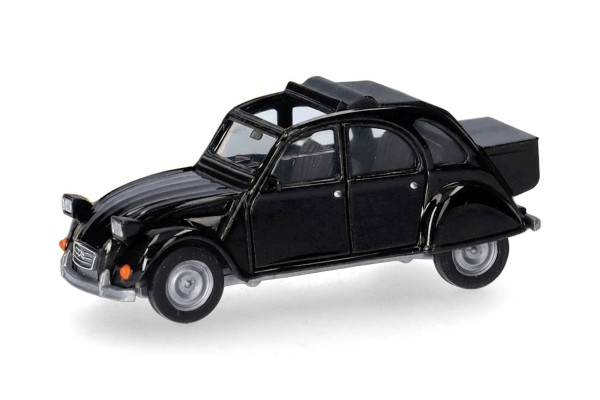 Citroen 2 CV mit Queue, schwarz