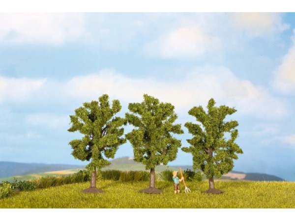 H0/TT-3 Pflaumenbäume, grün, 8 cm hoch