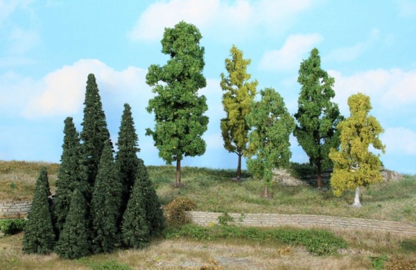 Miniwald-Set, 40 Bäume und Tannen 5-18cm