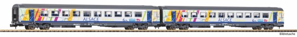 N-2er Set Corailwag ALSACE 2x 2.Kl. SNCF