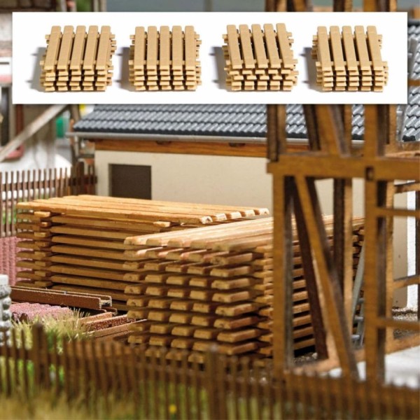 H0-Mini-Set: Bretterstapel