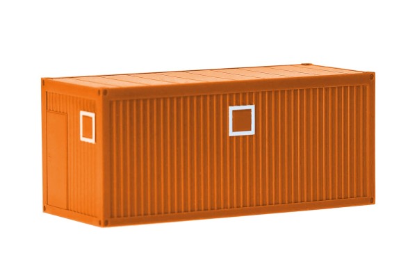 2x Baucontainer, kommunalorange