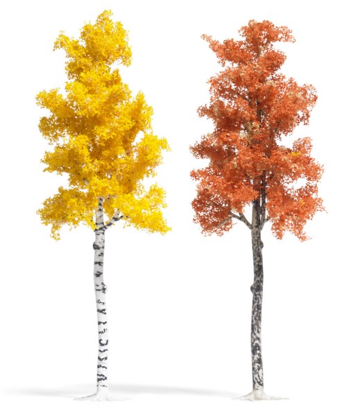 H0-Platane und Birke Herbstbraun, 165 mm