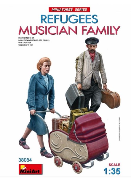 1:35 Figuren-Set Reisende Musikerfamilie