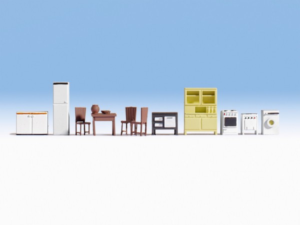 H0-Möbel: Küche und Esszimmer