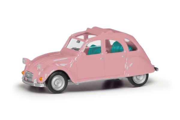 Citroen 2 CV offen, hellrosa