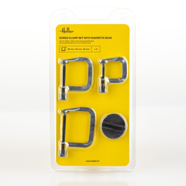 Screw clamp set (3 pieces) with magnetic