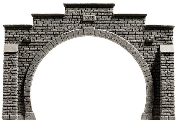 H0-Tunnel-Portal, 2-gleisig, 21 x 14 cm