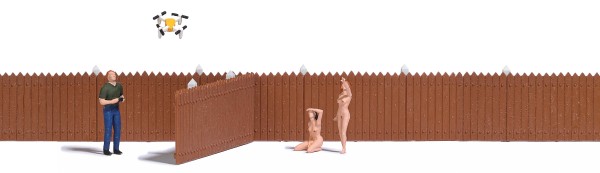H0-A-Set: Drohne mit Figuren und Zaun