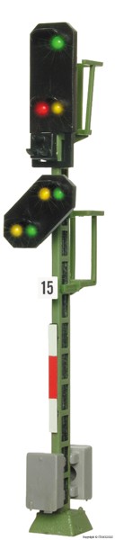 H0-Licht-Einfahrsignal mit Vorsignal